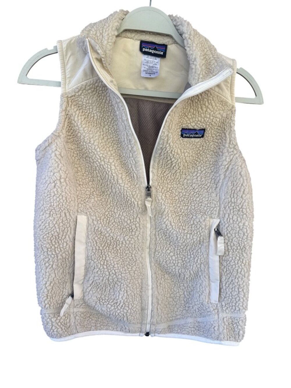Patagonia Worn Wear Women's M Retro-X Vest Natural W/Mushroom Brown Style #23080